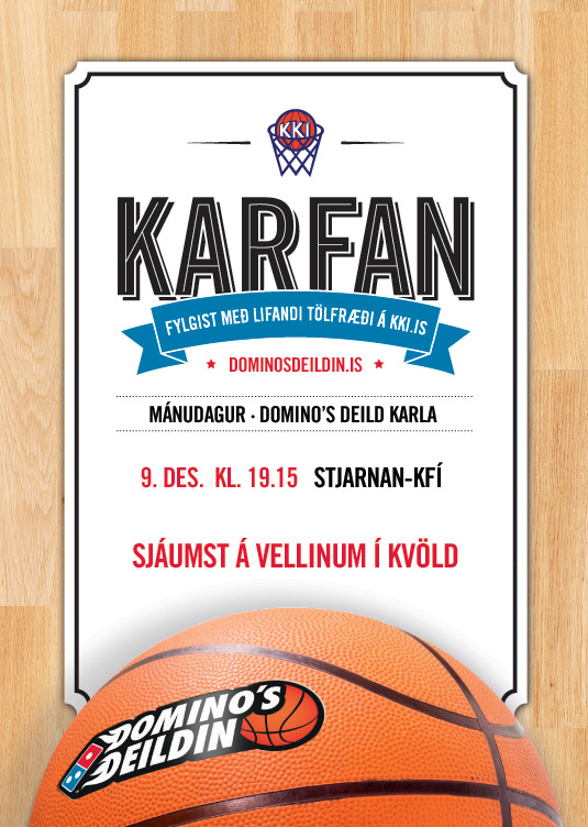 Stjarnan-KFÍ í Domino's deildinni í kvöld