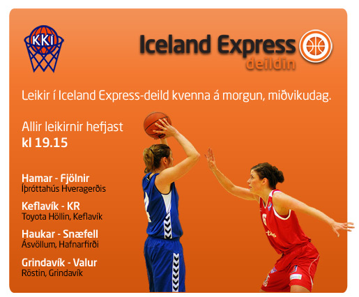 Heil umferð í Iceland Express deild kvenna fer fram miðvikudaginn 22. október