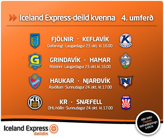 4. umferð Iceland Express deildar kvenna