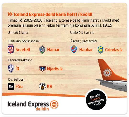 Iceland Express-deild karla hefst í kvöld · Einn leikur hjá konunum að Ásvöllum