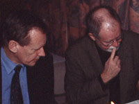 Frá 40 ára afmælishófi KKÍ 25. febrúar 2001. Frá vinstri Marinó Sveinsson; Einar Matthíasson og Gauti Grétarsson.